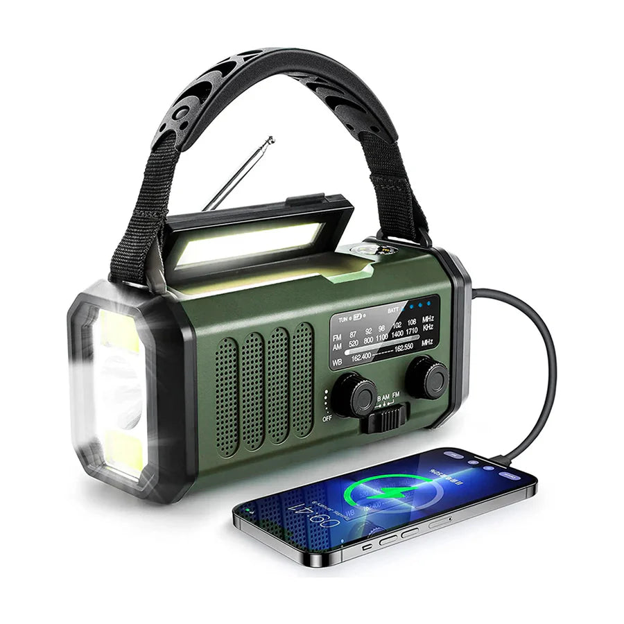 Nødradio m. Powerbank 10.000 mAh